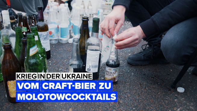 Eine ukrainische Brauerei stellt von Craft-Bieren auf Molotowcocktails um