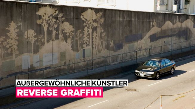 AUßERGEWÖHNLICHE KÜNSTLER: Reverse Graffiti
