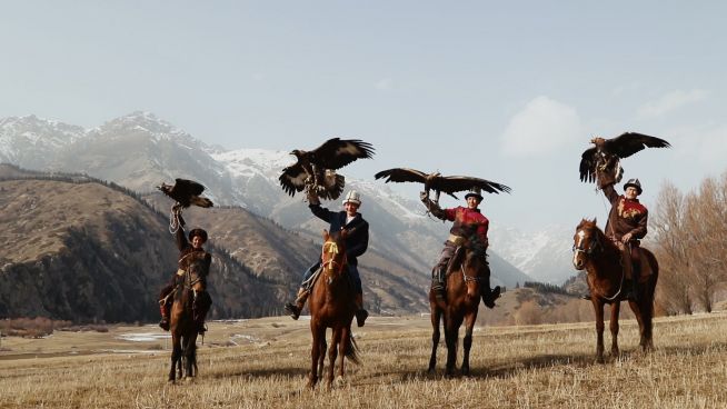 Kerchagyr, die Jägerin in den kirgisischen Bergen